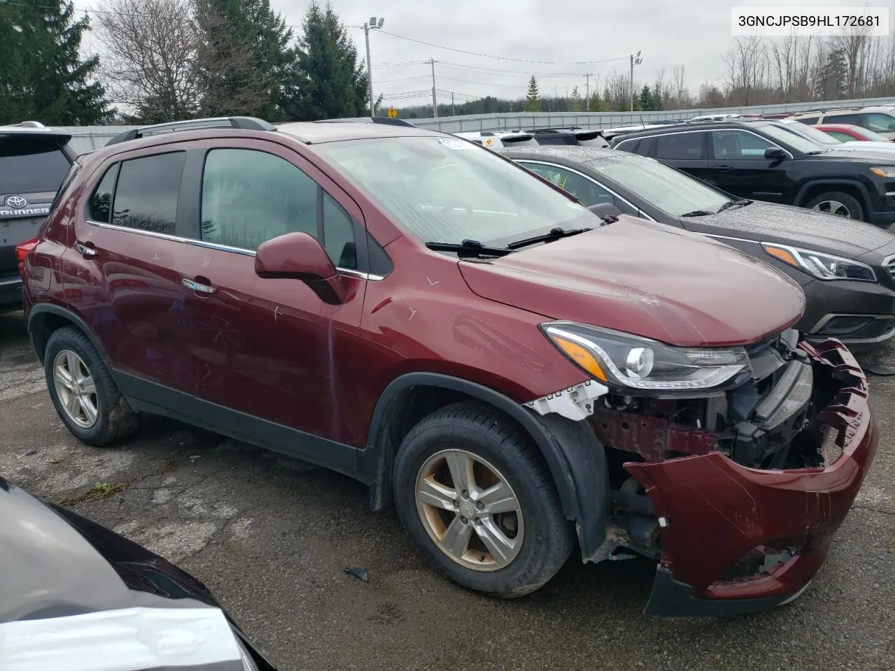 2017 Chevrolet Trax 1Lt VIN: 3GNCJPSB9HL172681 Lot: 81243314