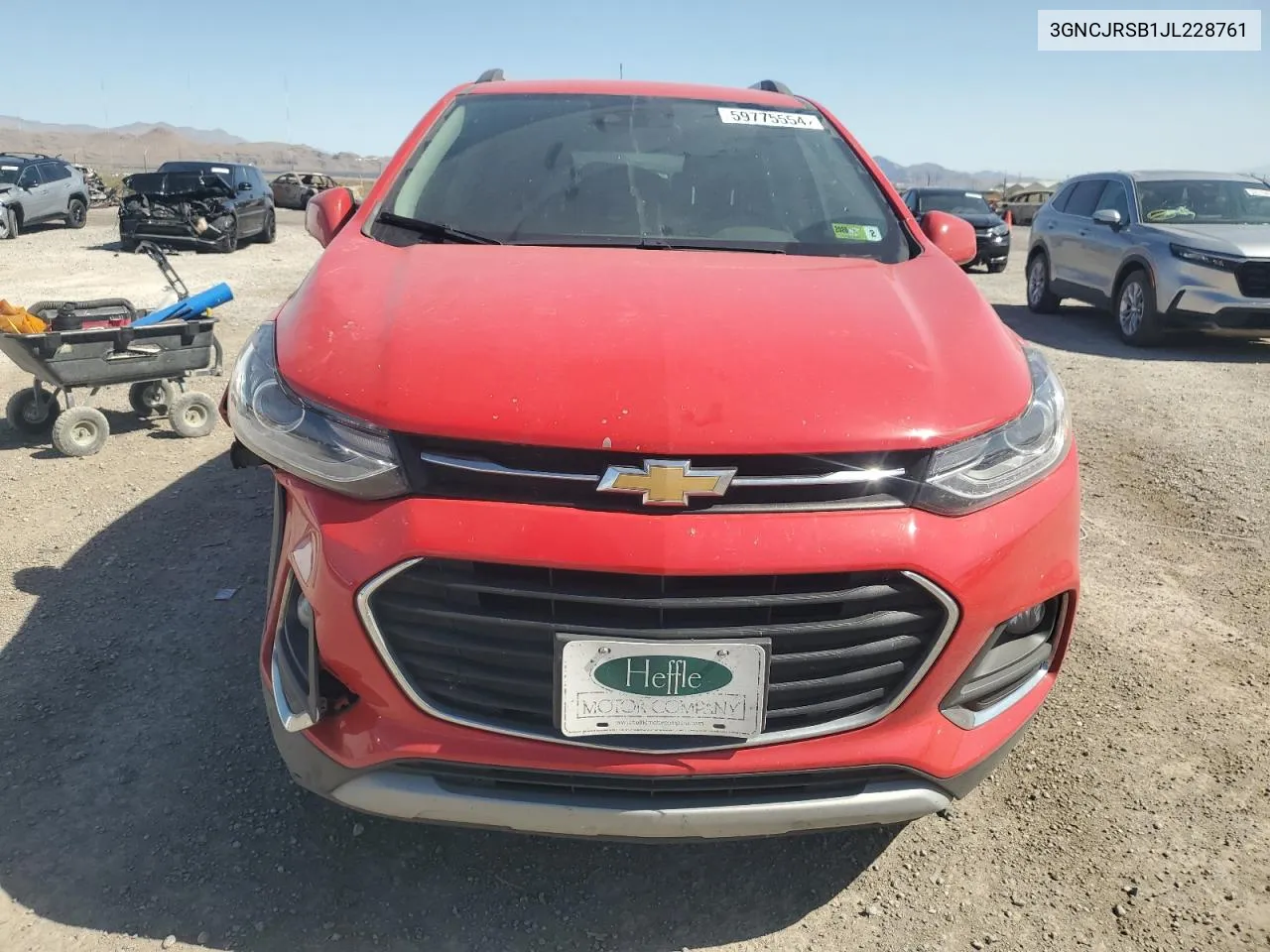 2018 Chevrolet Trax Premier VIN: 3GNCJRSB1JL228761 Lot: 59775554