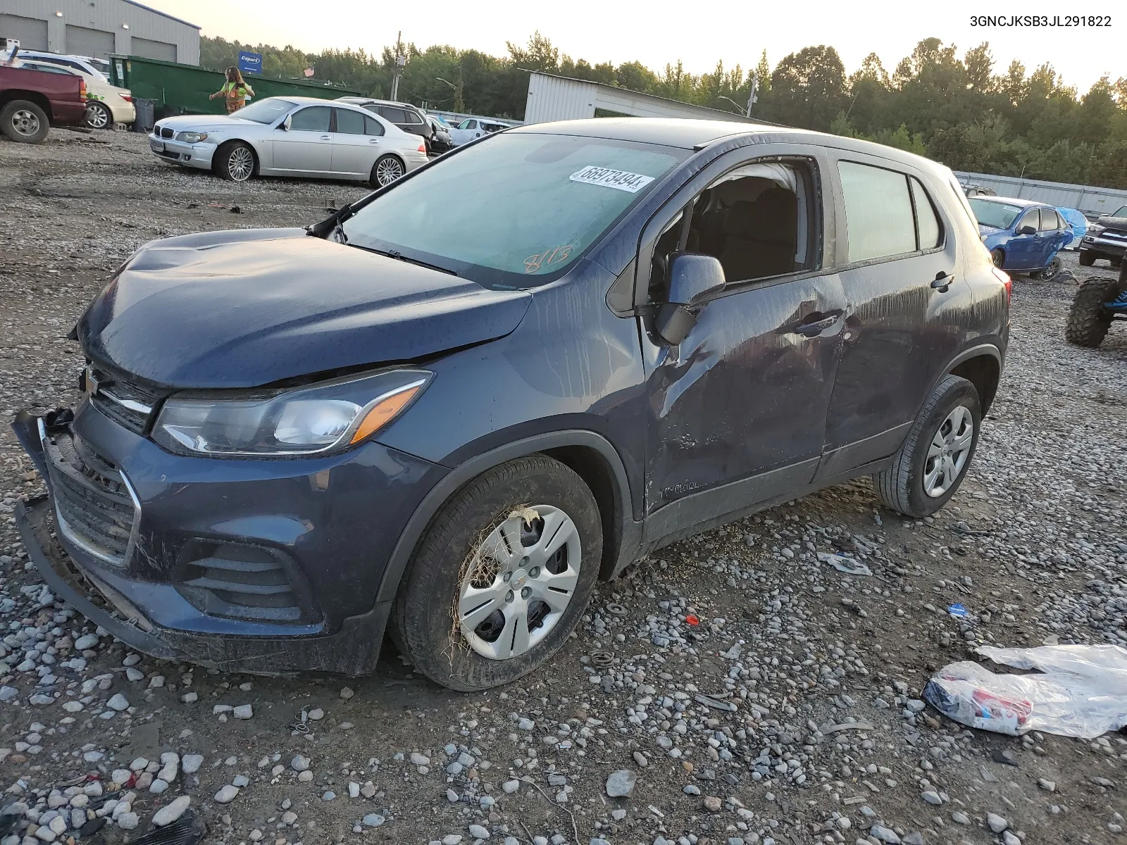 2018 Chevrolet Trax Ls VIN: 3GNCJKSB3JL291822 Lot: 66973494