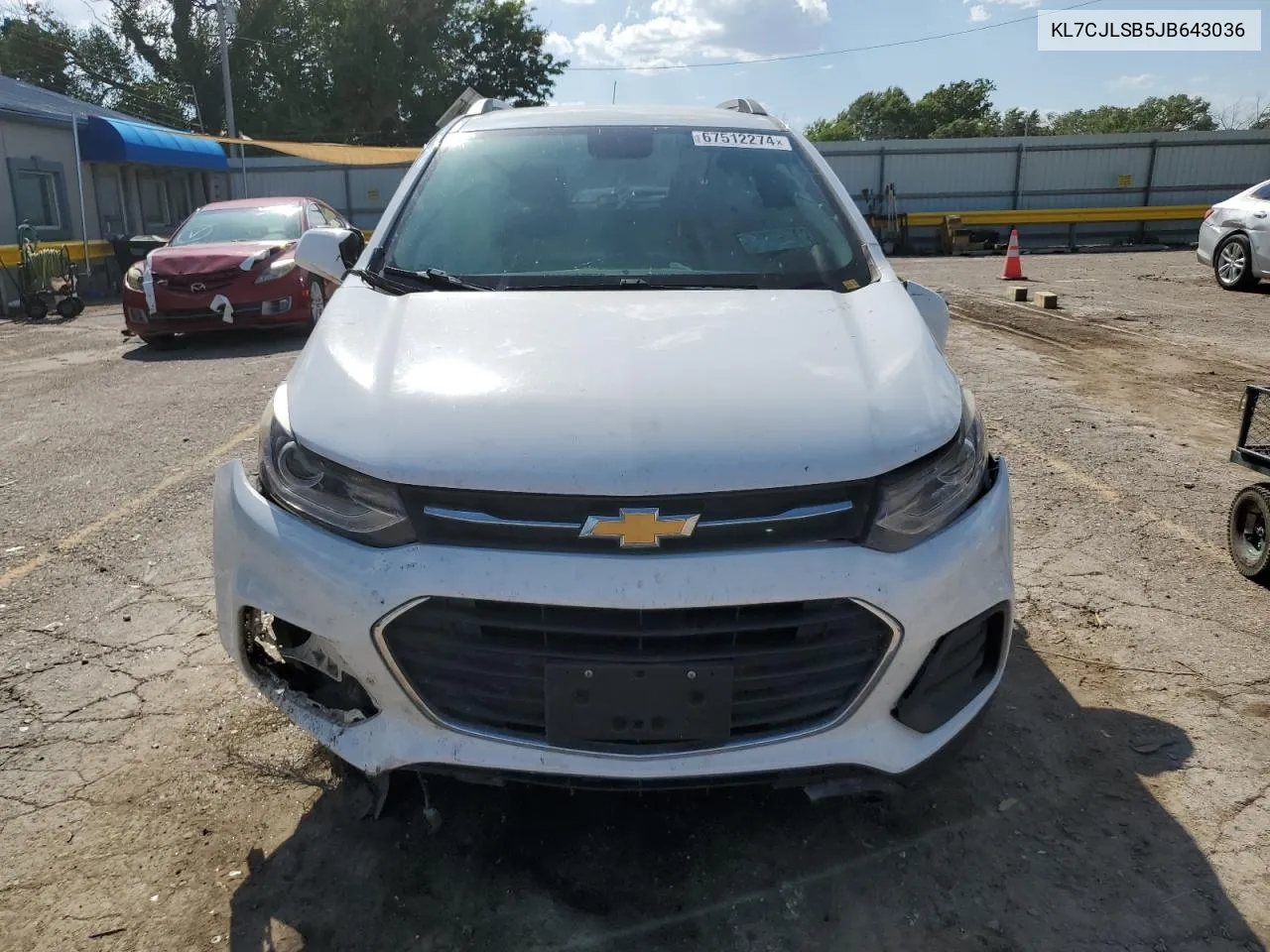 2018 Chevrolet Trax 1Lt VIN: KL7CJLSB5JB643036 Lot: 67512274