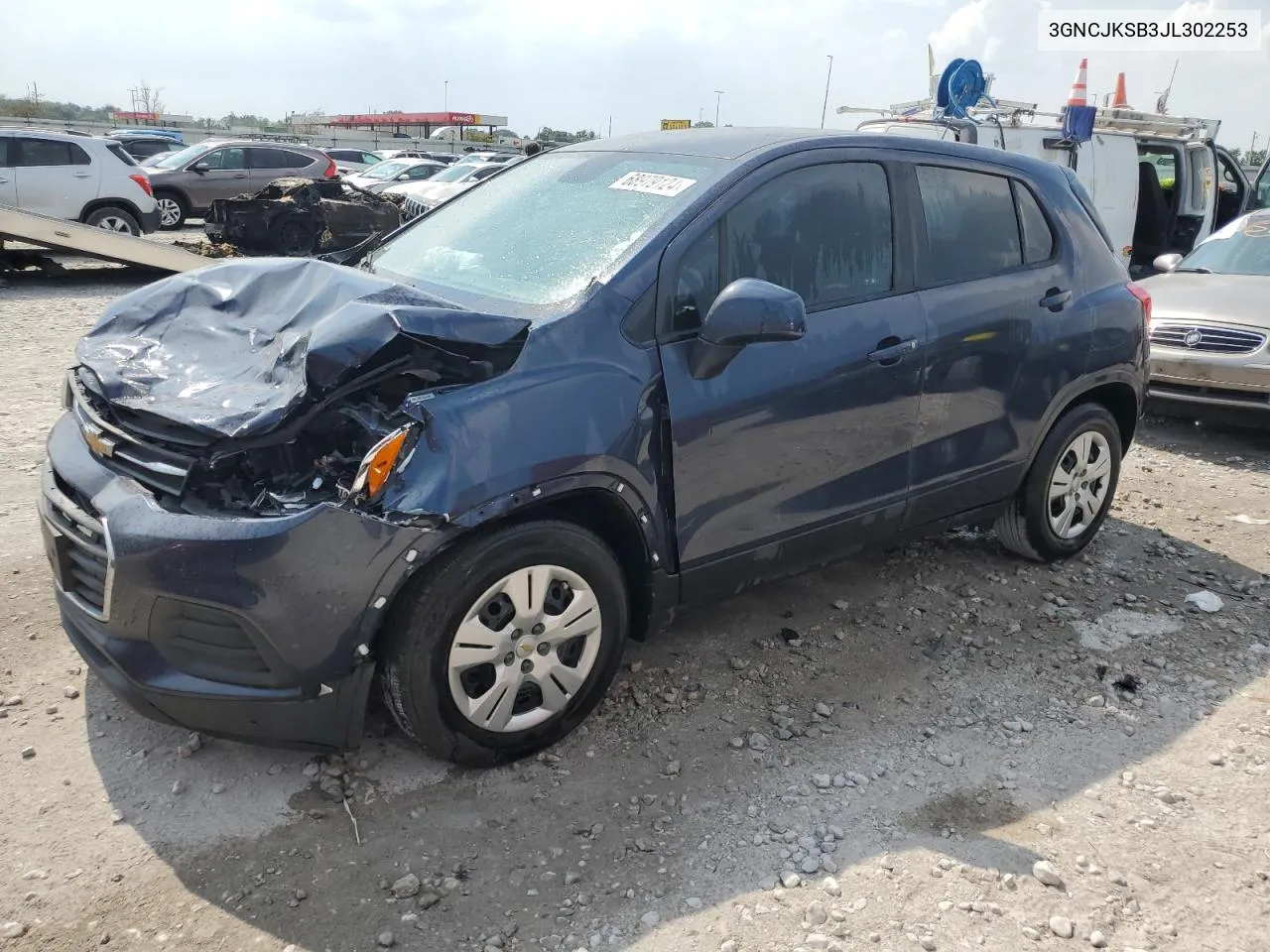 2018 Chevrolet Trax Ls VIN: 3GNCJKSB3JL302253 Lot: 68979124