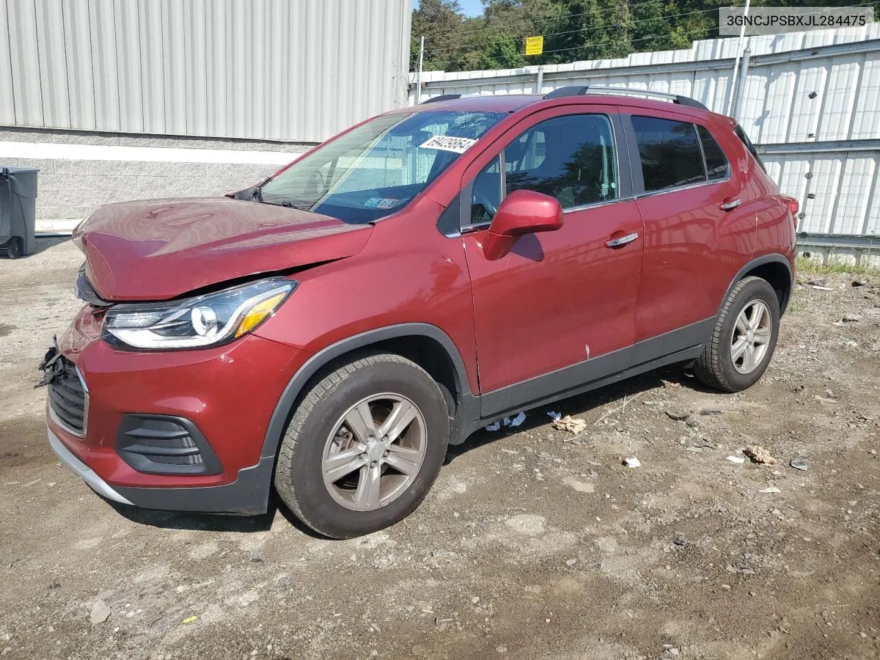 2018 Chevrolet Trax 1Lt VIN: 3GNCJPSBXJL284475 Lot: 69429864