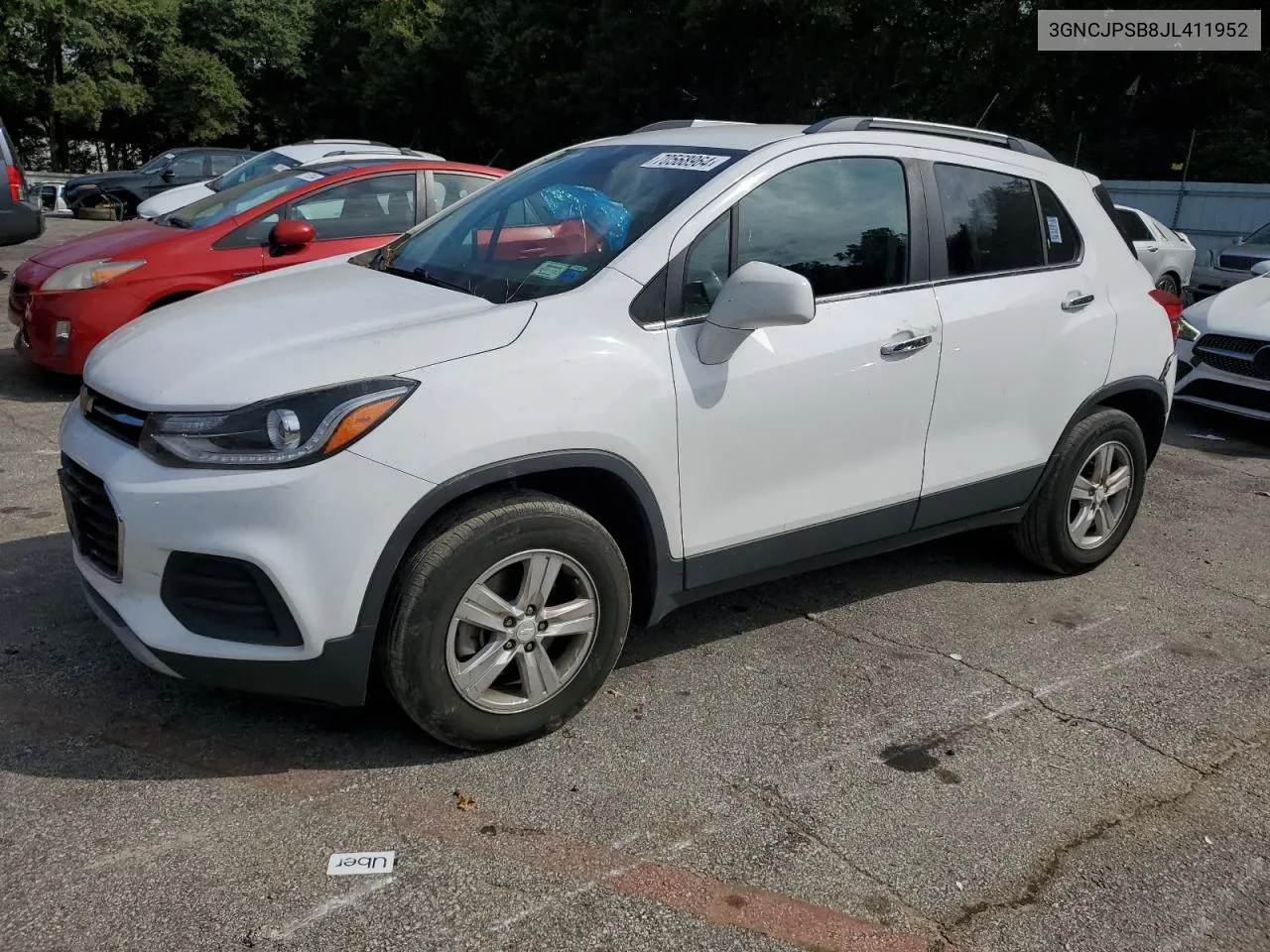 2018 Chevrolet Trax 1Lt VIN: 3GNCJPSB8JL411952 Lot: 70568964