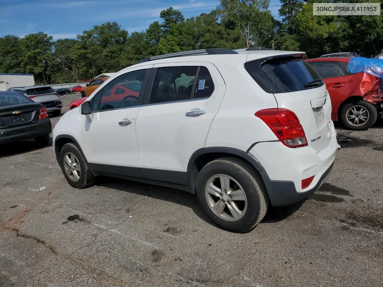 2018 Chevrolet Trax 1Lt VIN: 3GNCJPSB8JL411952 Lot: 70568964