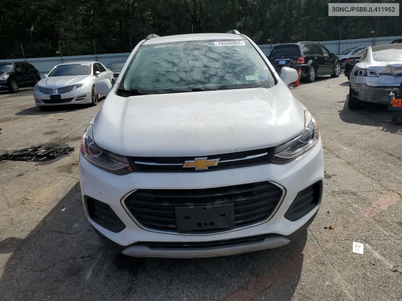 2018 Chevrolet Trax 1Lt VIN: 3GNCJPSB8JL411952 Lot: 70568964