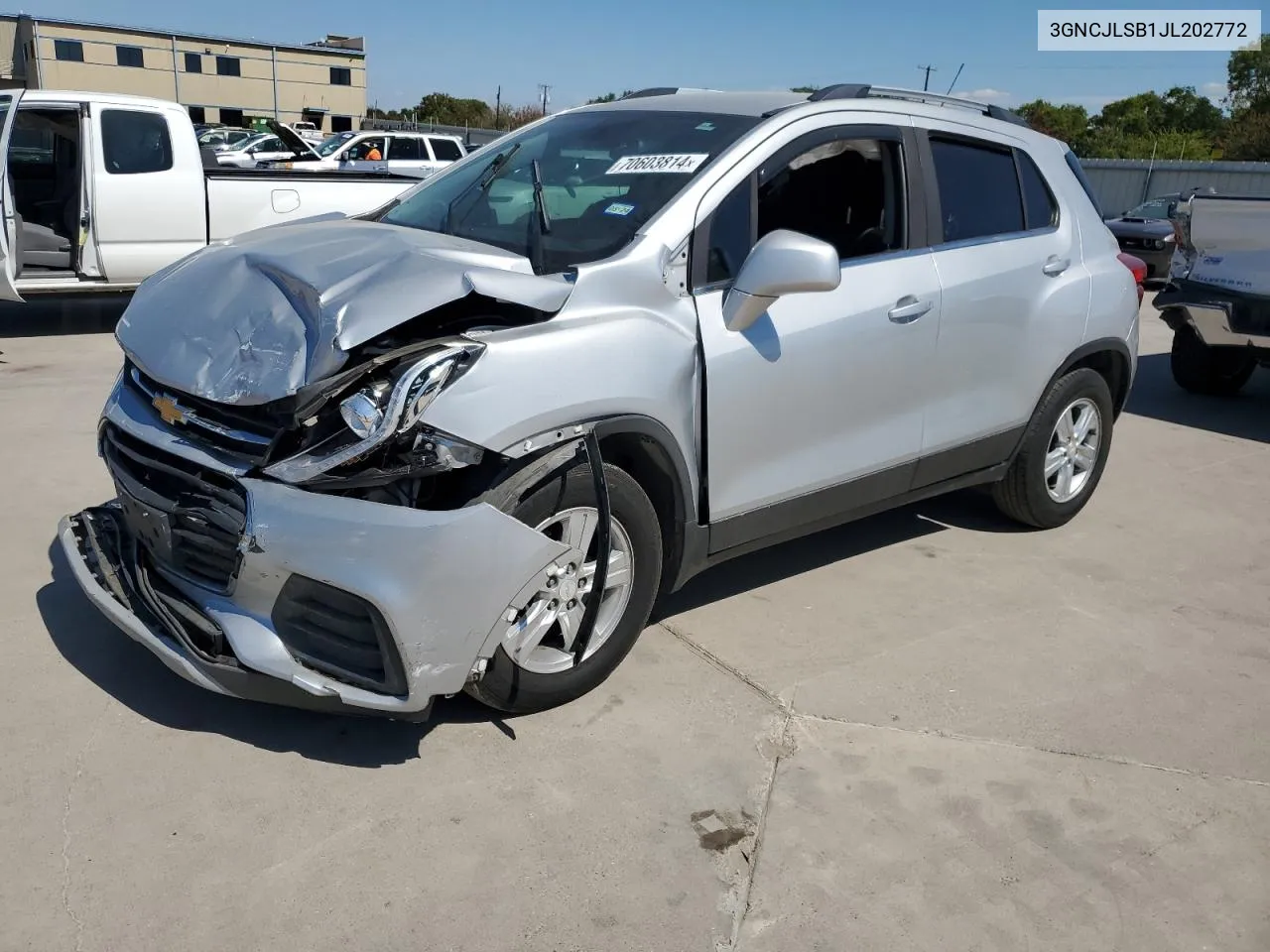 2018 Chevrolet Trax 1Lt VIN: 3GNCJLSB1JL202772 Lot: 70603814