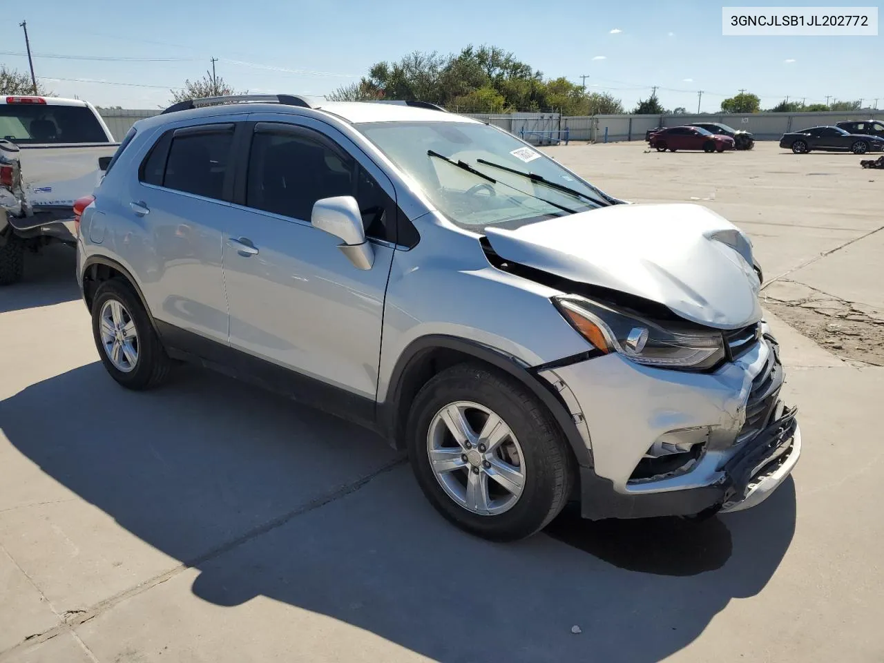 2018 Chevrolet Trax 1Lt VIN: 3GNCJLSB1JL202772 Lot: 70603814