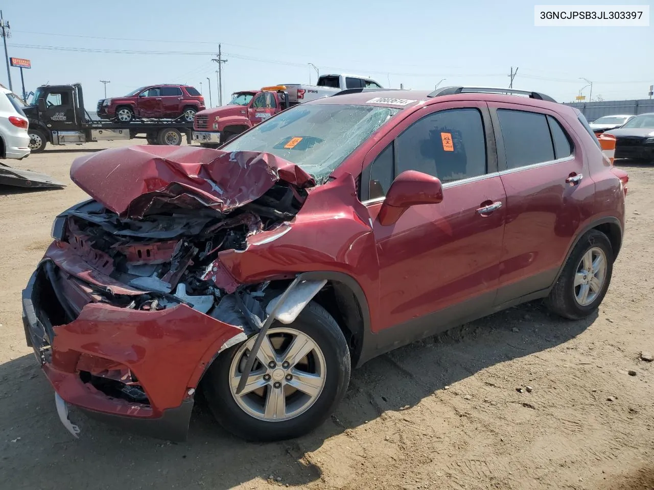 2018 Chevrolet Trax 1Lt VIN: 3GNCJPSB3JL303397 Lot: 70803614