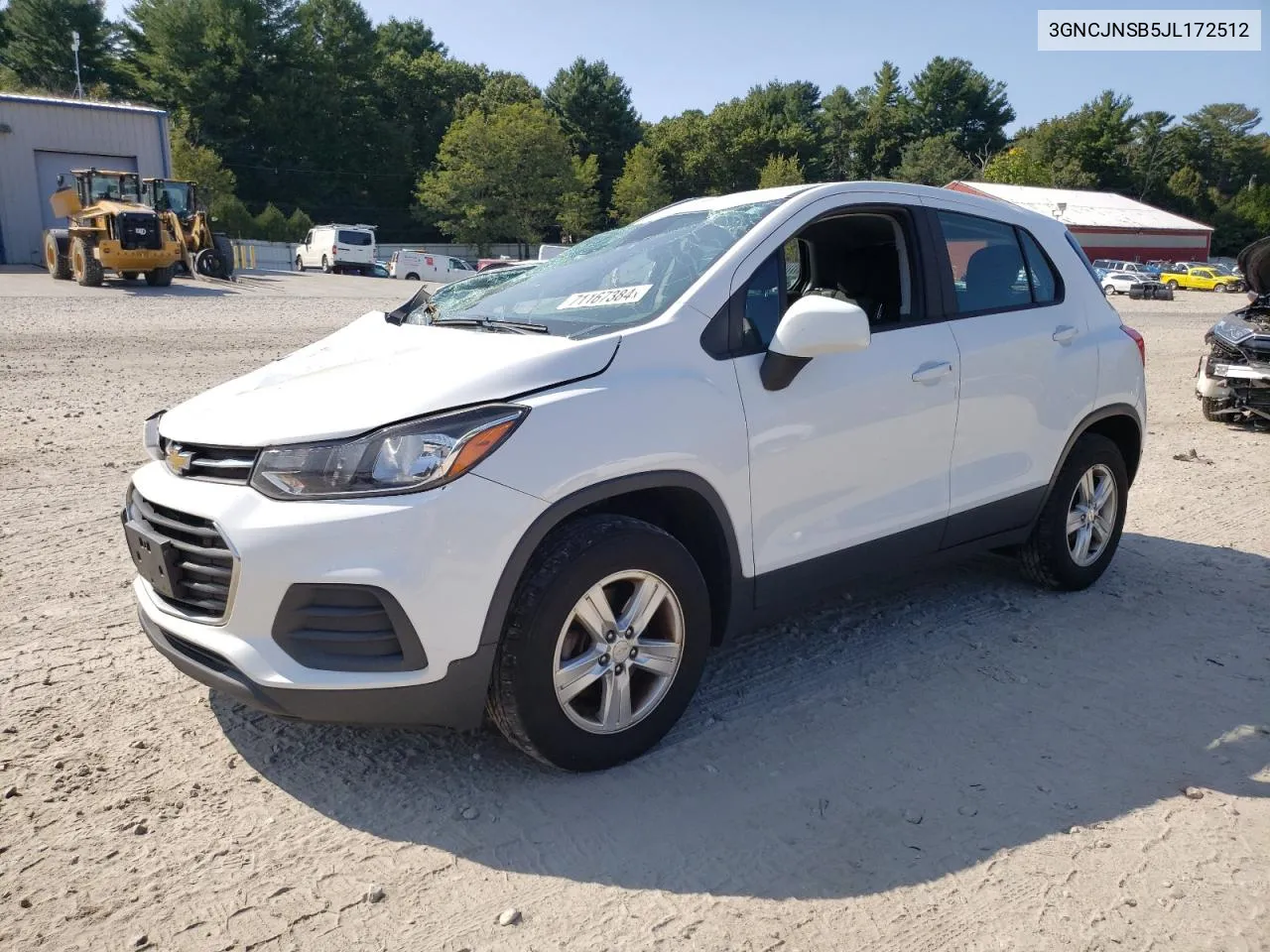 2018 Chevrolet Trax Ls VIN: 3GNCJNSB5JL172512 Lot: 71167384