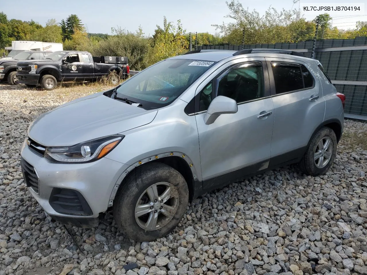 2018 Chevrolet Trax 1Lt VIN: KL7CJPSB1JB704194 Lot: 71535994