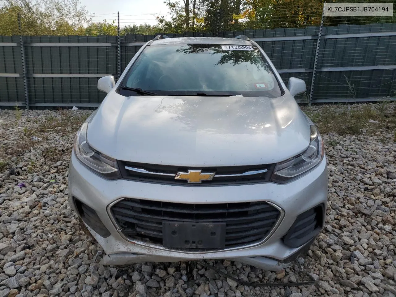 2018 Chevrolet Trax 1Lt VIN: KL7CJPSB1JB704194 Lot: 71535994