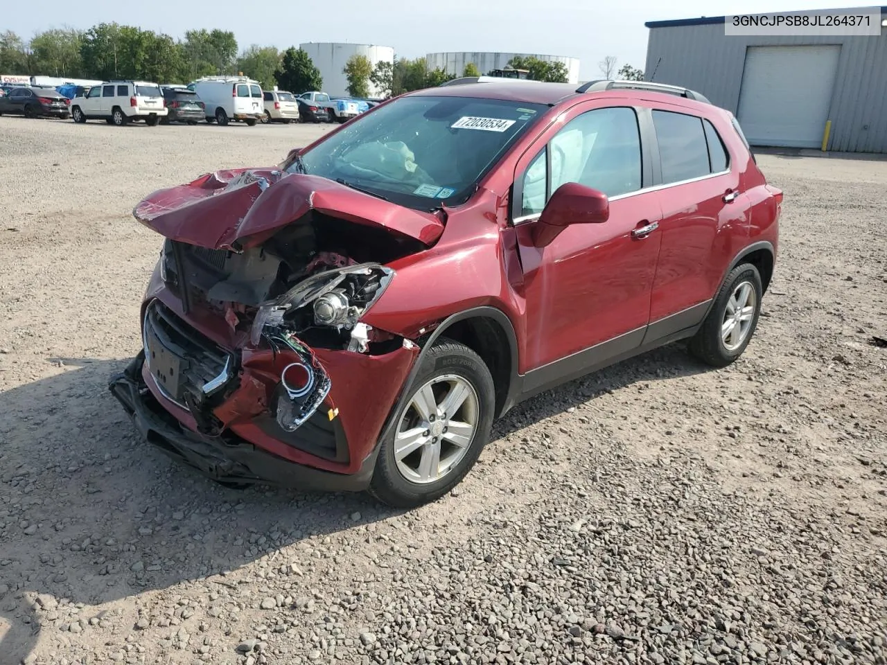 2018 Chevrolet Trax 1Lt VIN: 3GNCJPSB8JL264371 Lot: 72030534