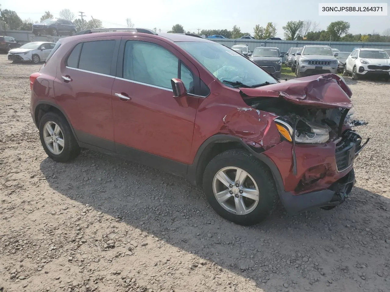 2018 Chevrolet Trax 1Lt VIN: 3GNCJPSB8JL264371 Lot: 72030534