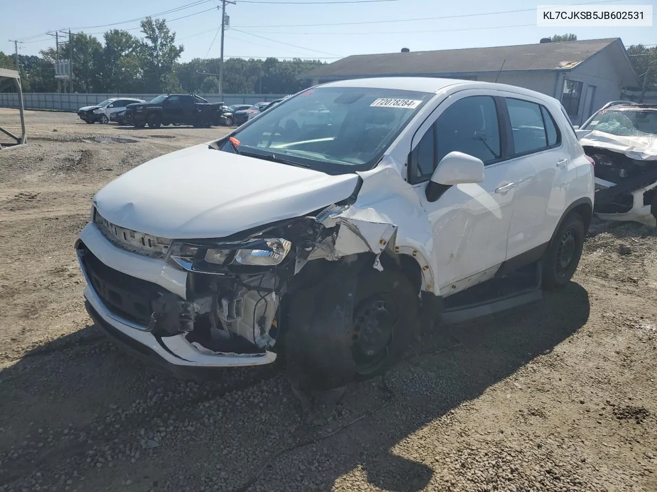 2018 Chevrolet Trax Ls VIN: KL7CJKSB5JB602531 Lot: 72078284