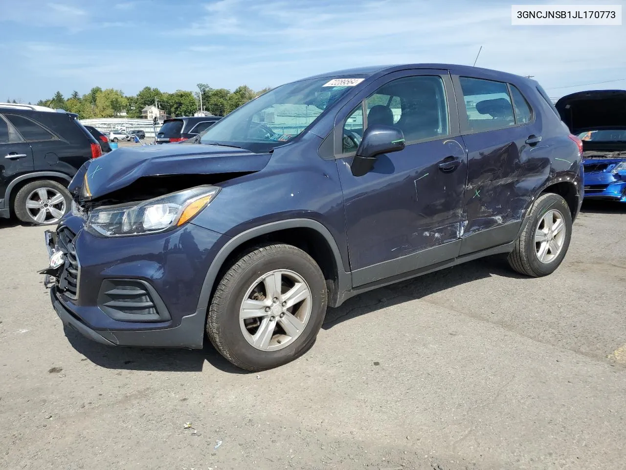 2018 Chevrolet Trax Ls VIN: 3GNCJNSB1JL170773 Lot: 72289564