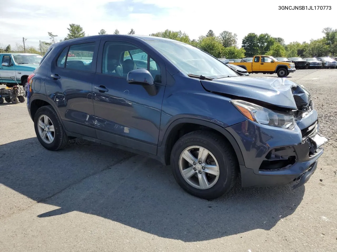 2018 Chevrolet Trax Ls VIN: 3GNCJNSB1JL170773 Lot: 72289564