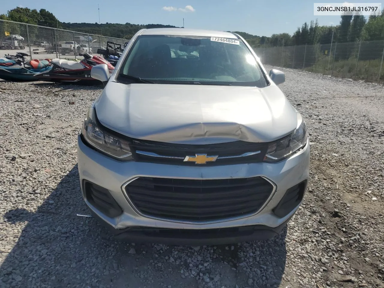 2018 Chevrolet Trax Ls VIN: 3GNCJNSB1JL316797 Lot: 72464804