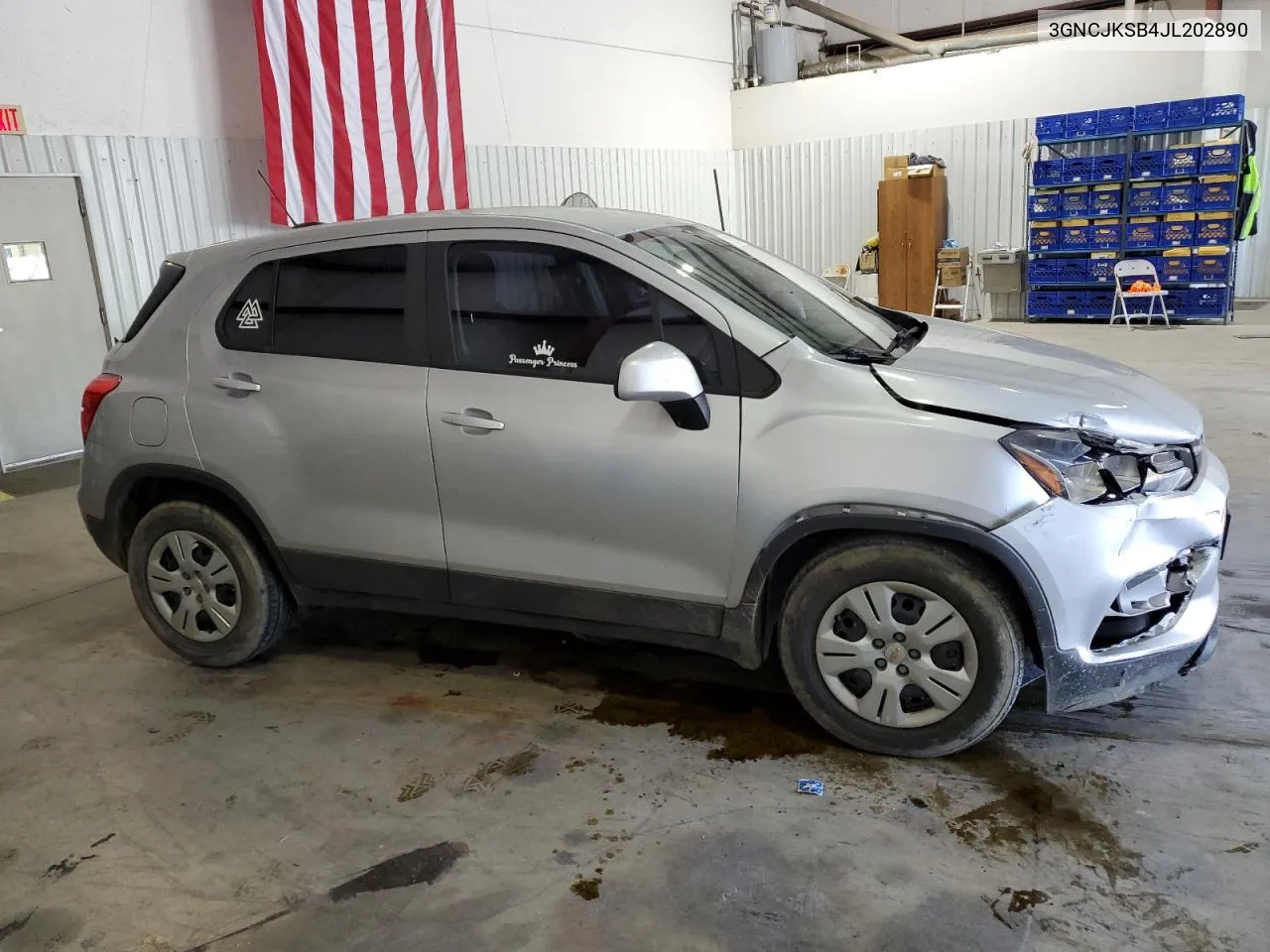 2018 Chevrolet Trax Ls VIN: 3GNCJKSB4JL202890 Lot: 72970724