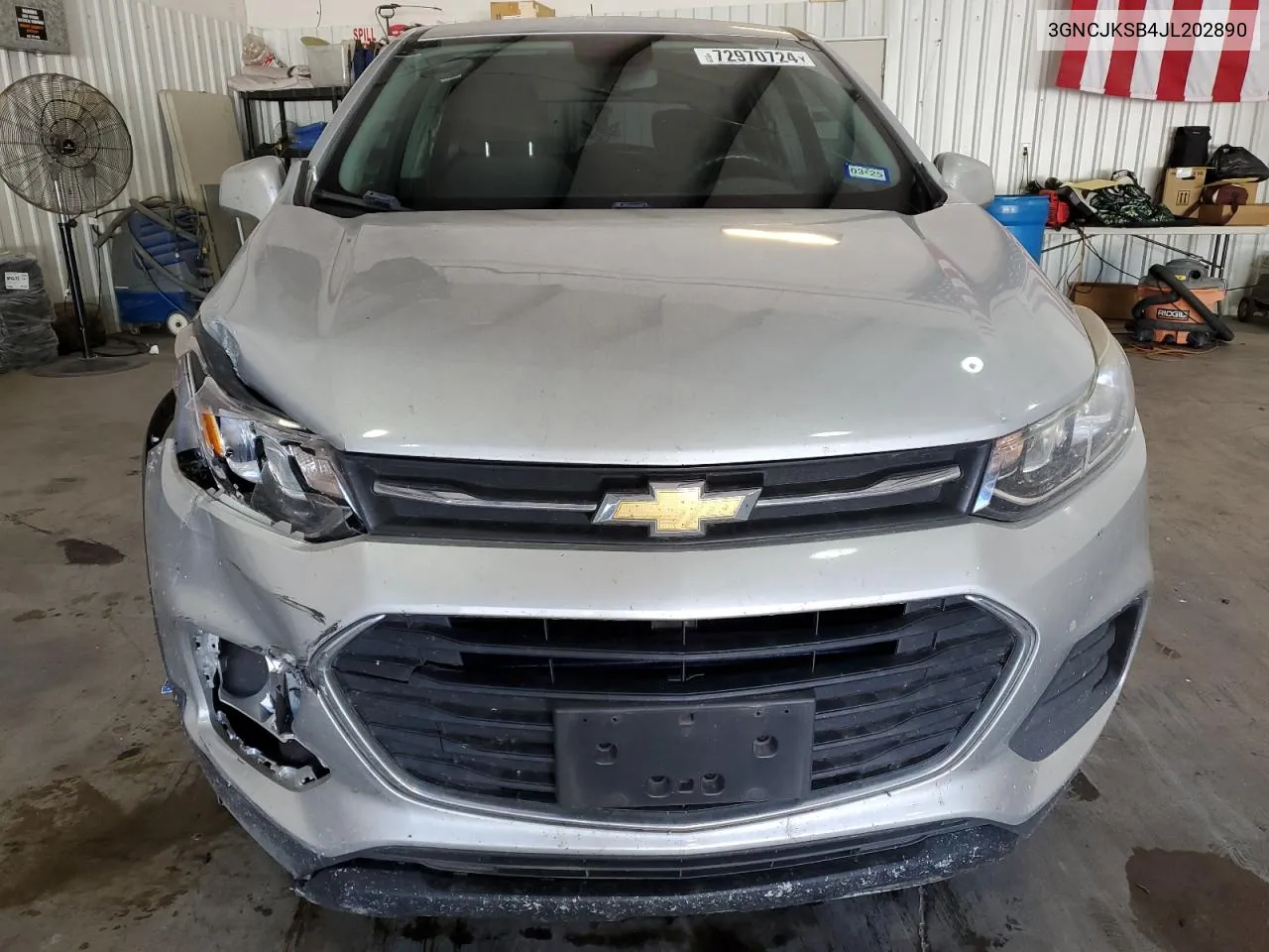 2018 Chevrolet Trax Ls VIN: 3GNCJKSB4JL202890 Lot: 72970724