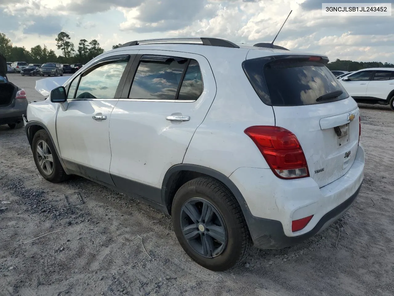 2018 Chevrolet Trax 1Lt VIN: 3GNCJLSB1JL243452 Lot: 73277144