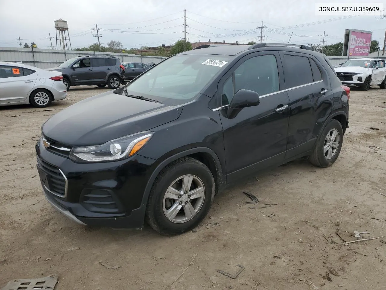 2018 Chevrolet Trax 1Lt VIN: 3GNCJLSB7JL359609 Lot: 73530074