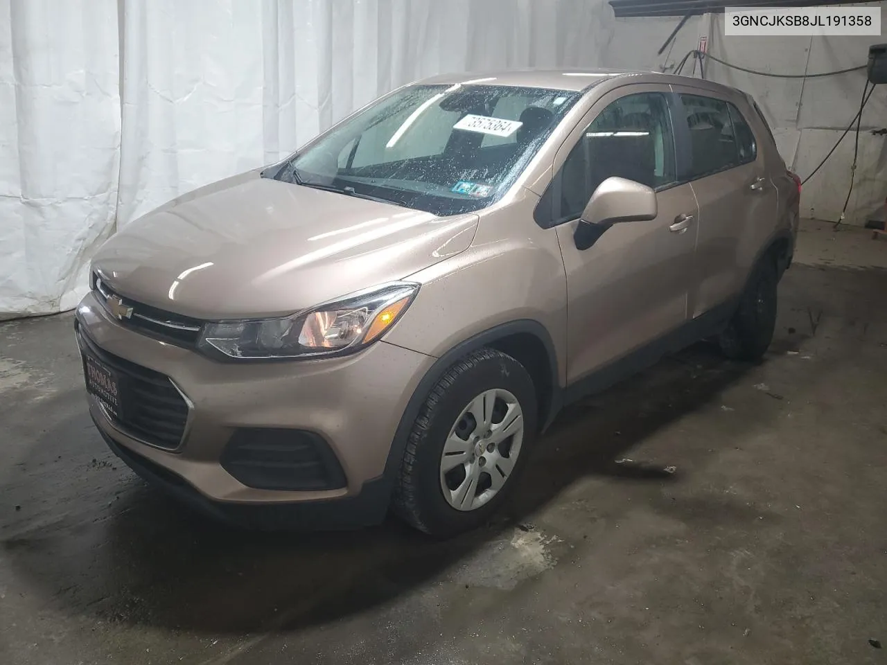 2018 Chevrolet Trax Ls VIN: 3GNCJKSB8JL191358 Lot: 73575364