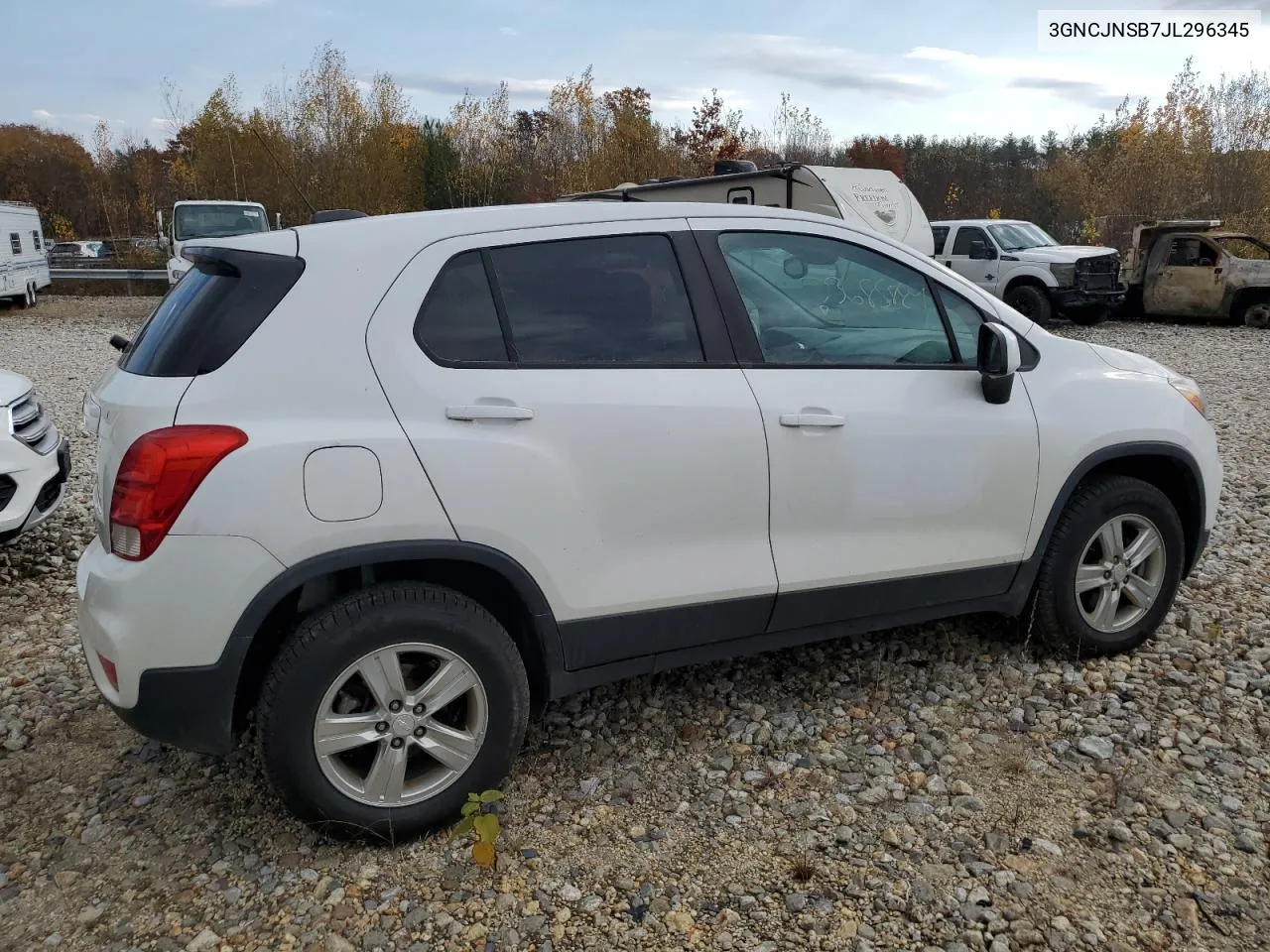 2018 Chevrolet Trax Ls VIN: 3GNCJNSB7JL296345 Lot: 73685884