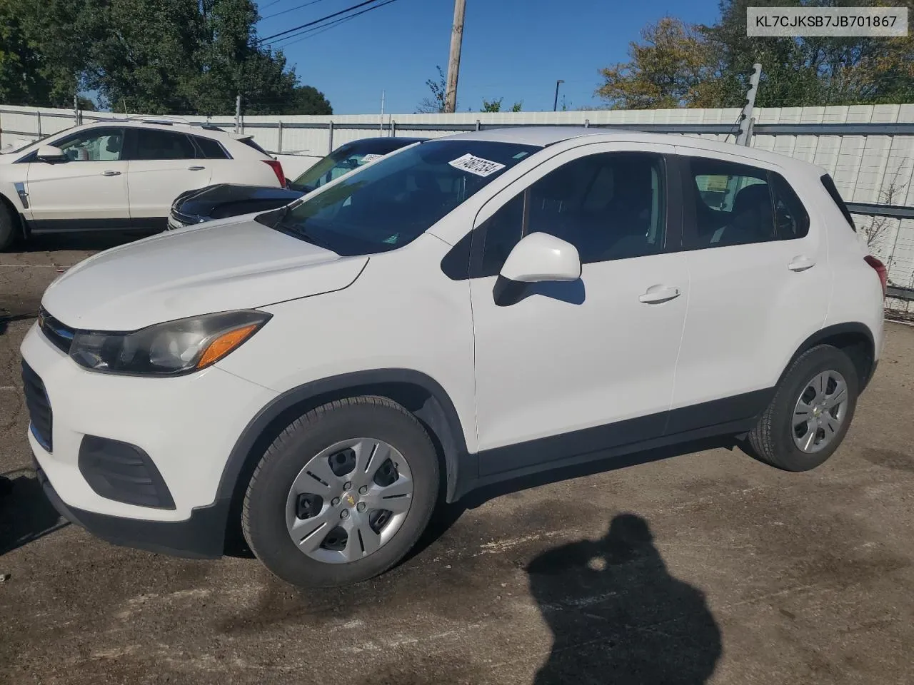 2018 Chevrolet Trax Ls VIN: KL7CJKSB7JB701867 Lot: 74607534