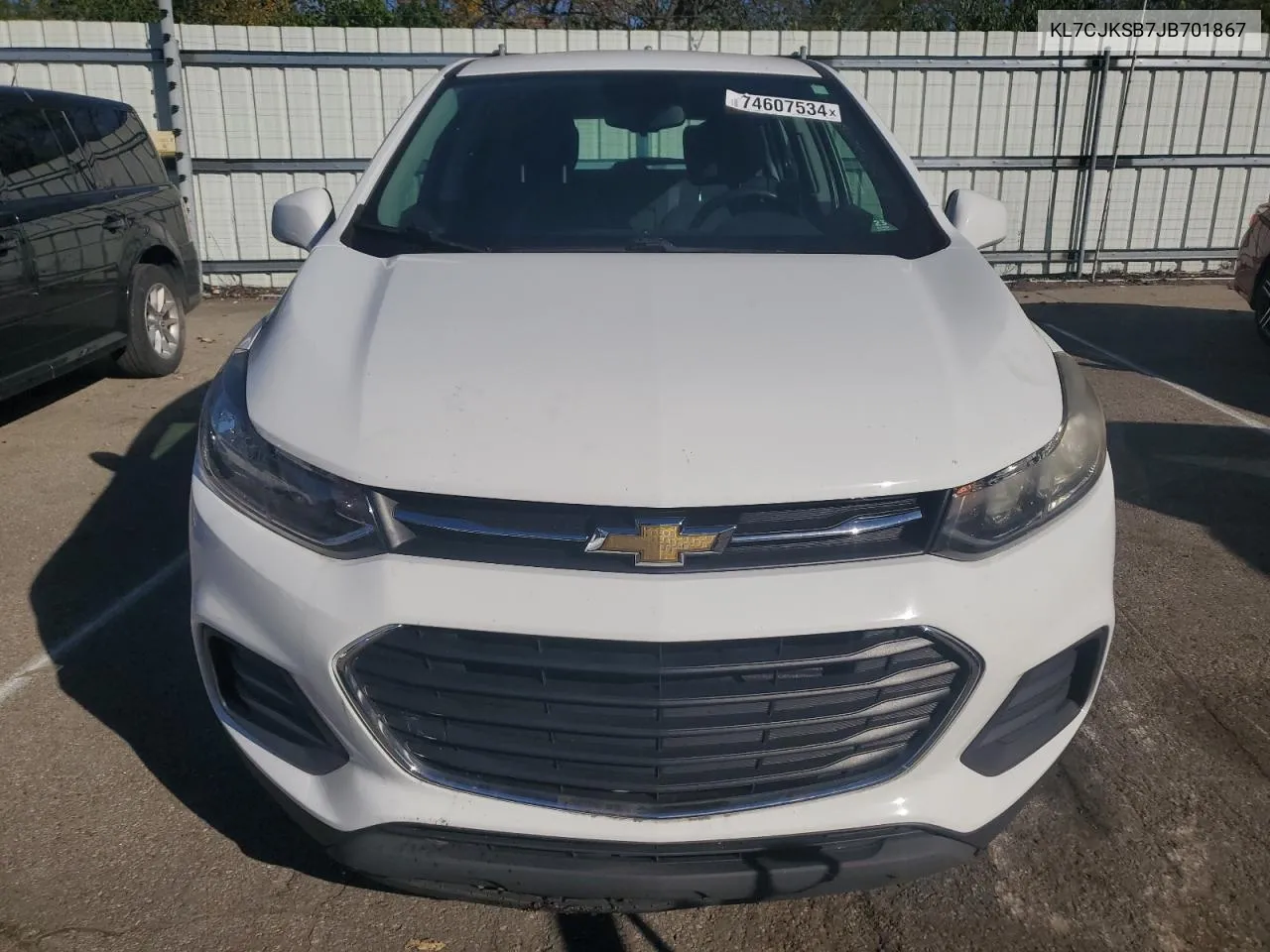 2018 Chevrolet Trax Ls VIN: KL7CJKSB7JB701867 Lot: 74607534