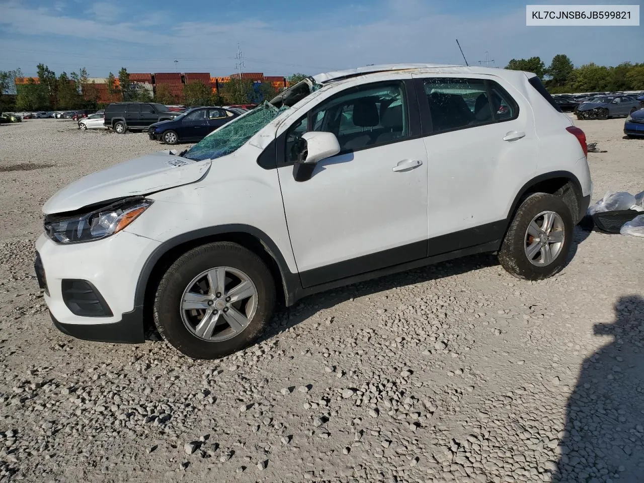 2018 Chevrolet Trax Ls VIN: KL7CJNSB6JB599821 Lot: 74739824