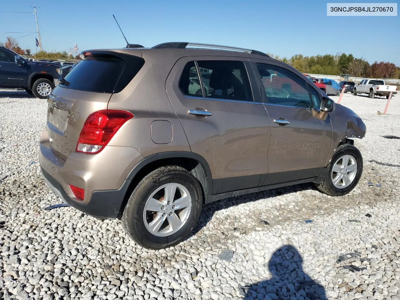 2018 Chevrolet Trax 1Lt VIN: 3GNCJPSB4JL270670 Lot: 74765114