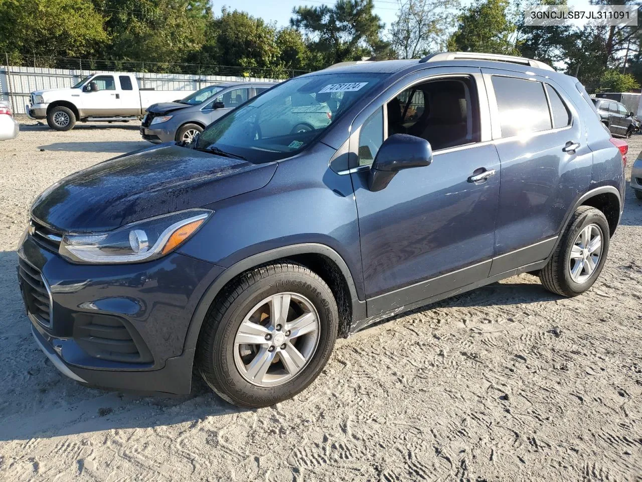 2018 Chevrolet Trax 1Lt VIN: 3GNCJLSB7JL311091 Lot: 74781124