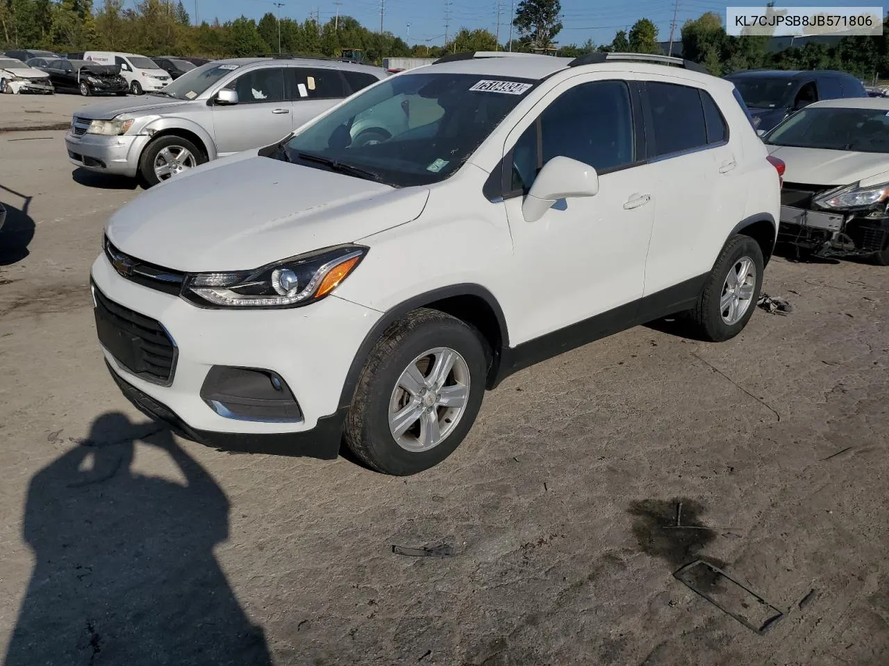 2018 Chevrolet Trax 1Lt VIN: KL7CJPSB8JB571806 Lot: 75184934