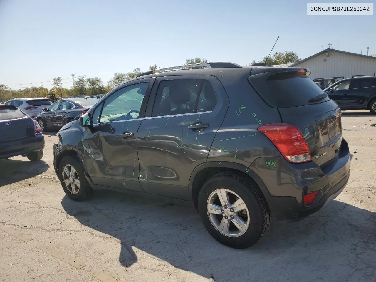 2018 Chevrolet Trax 1Lt VIN: 3GNCJPSB7JL250042 Lot: 75222734