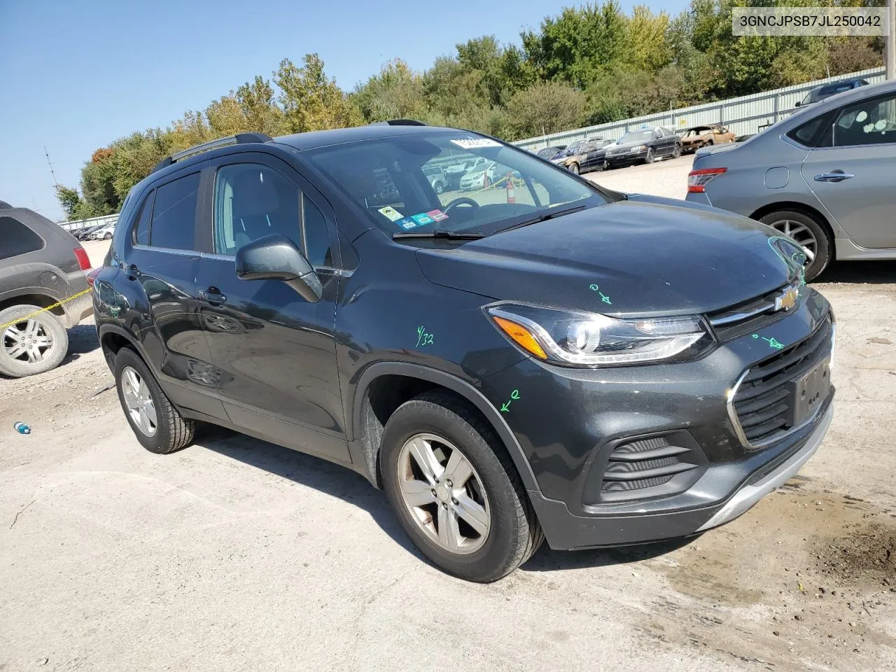 2018 Chevrolet Trax 1Lt VIN: 3GNCJPSB7JL250042 Lot: 75222734