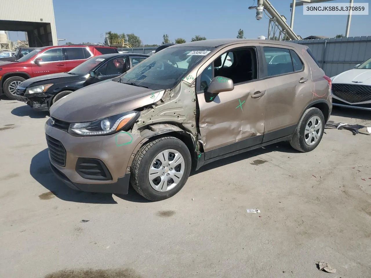 2018 Chevrolet Trax Ls VIN: 3GNCJKSB5JL370859 Lot: 75349414