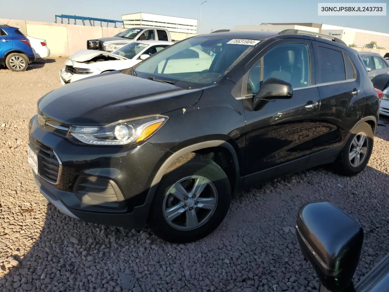 2018 Chevrolet Trax 1Lt VIN: 3GNCJPSBXJL243733 Lot: 75631904