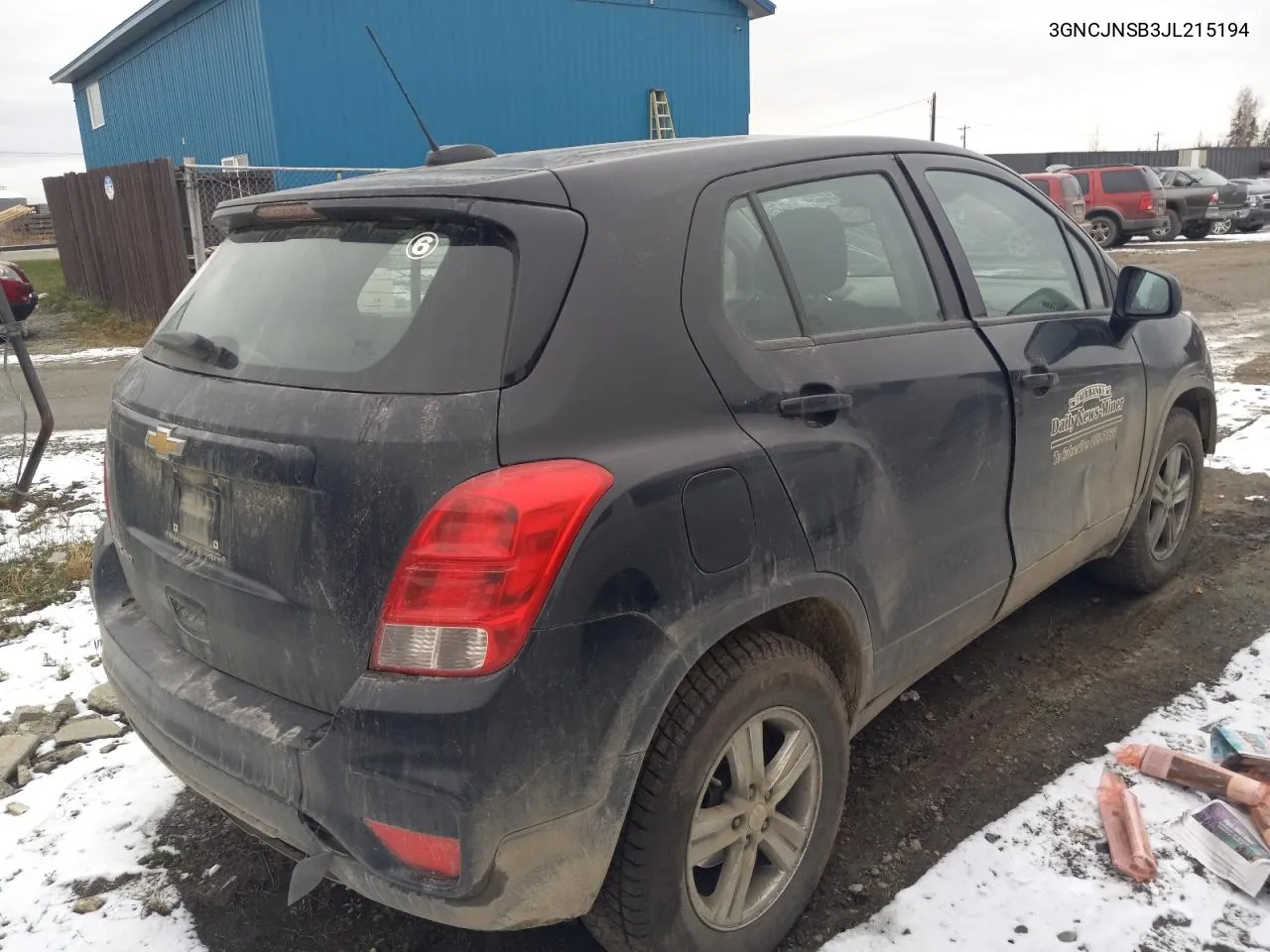 2018 Chevrolet Trax Ls VIN: 3GNCJNSB3JL215194 Lot: 75709144