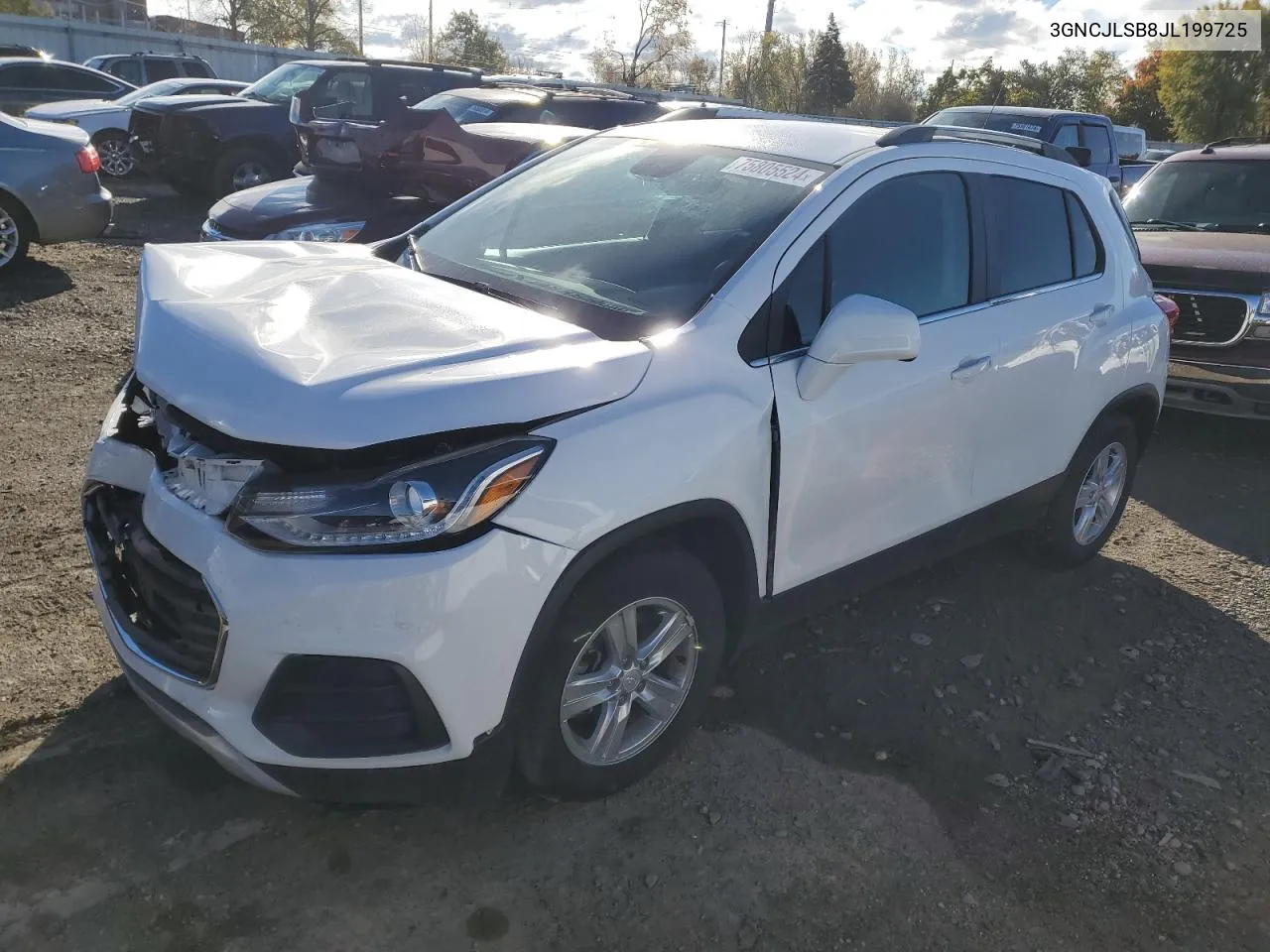 2018 Chevrolet Trax 1Lt VIN: 3GNCJLSB8JL199725 Lot: 75805524