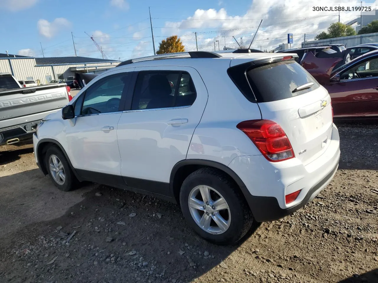 2018 Chevrolet Trax 1Lt VIN: 3GNCJLSB8JL199725 Lot: 75805524