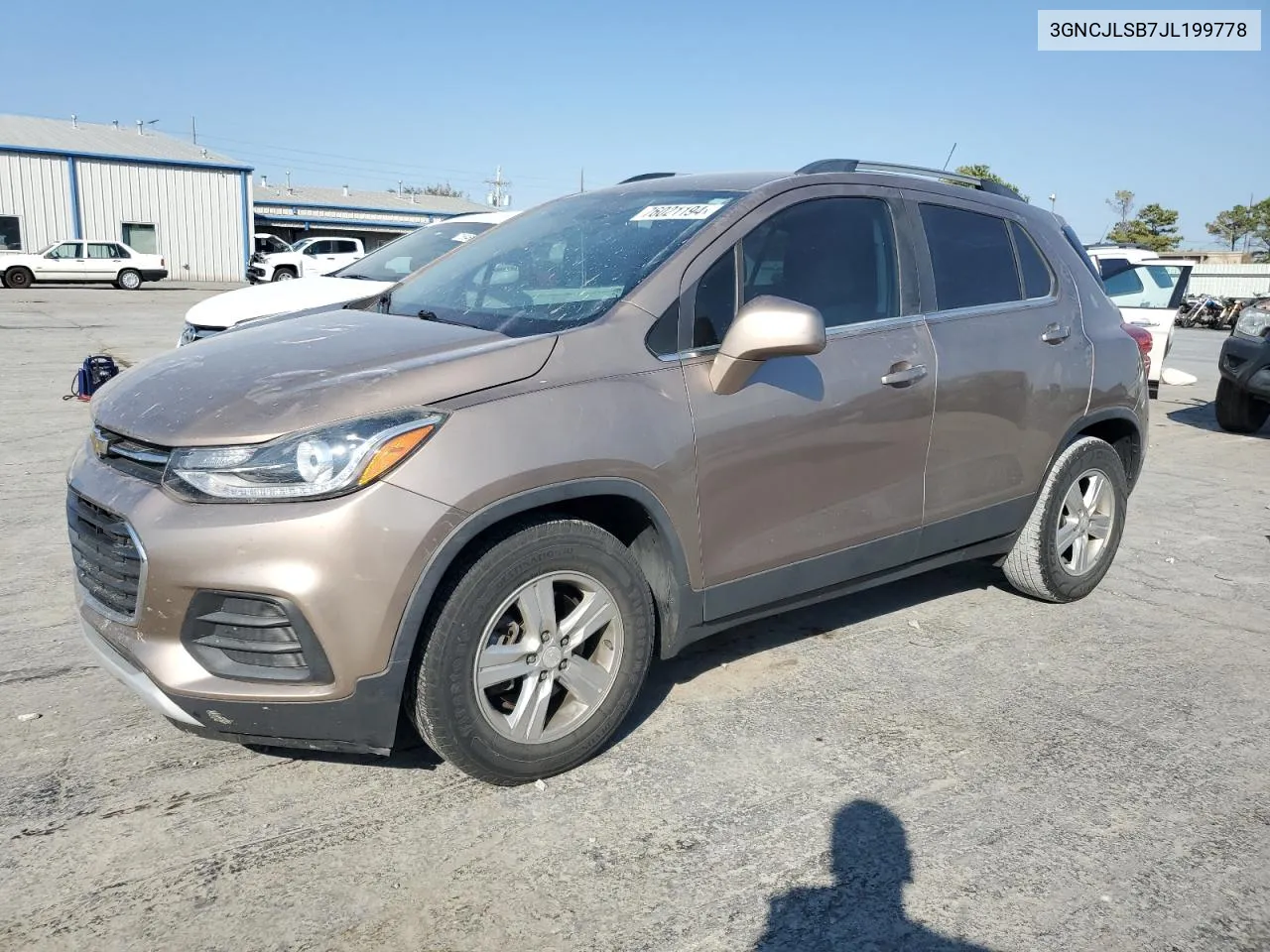 2018 Chevrolet Trax 1Lt VIN: 3GNCJLSB7JL199778 Lot: 76021194