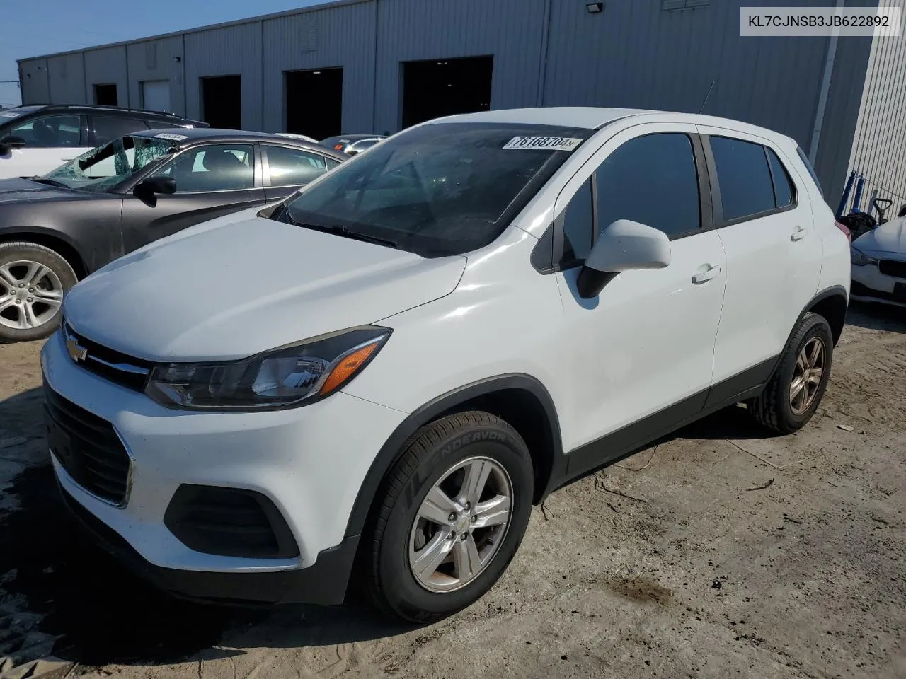 2018 Chevrolet Trax Ls VIN: KL7CJNSB3JB622892 Lot: 76168704