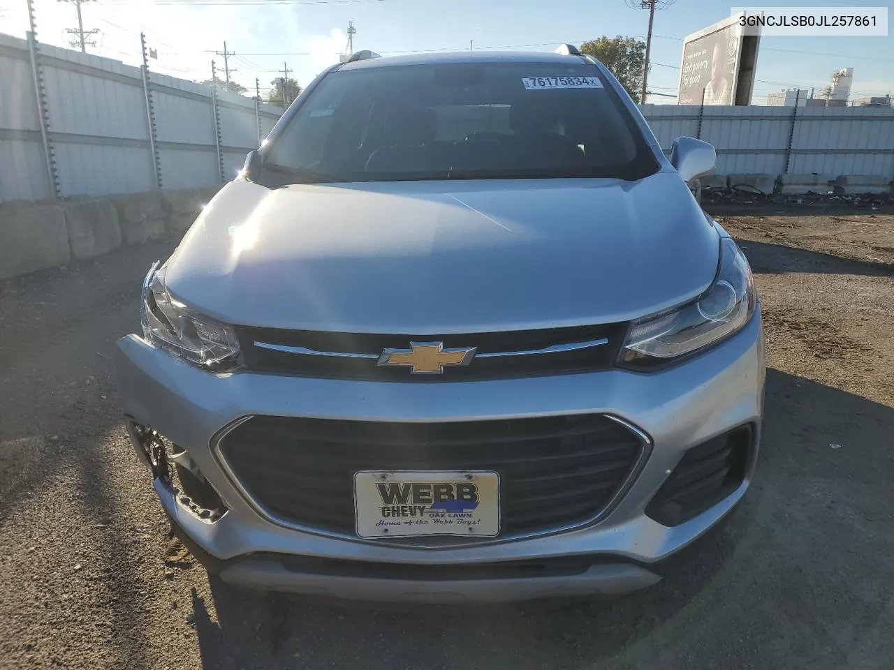 2018 Chevrolet Trax 1Lt VIN: 3GNCJLSB0JL257861 Lot: 76175834