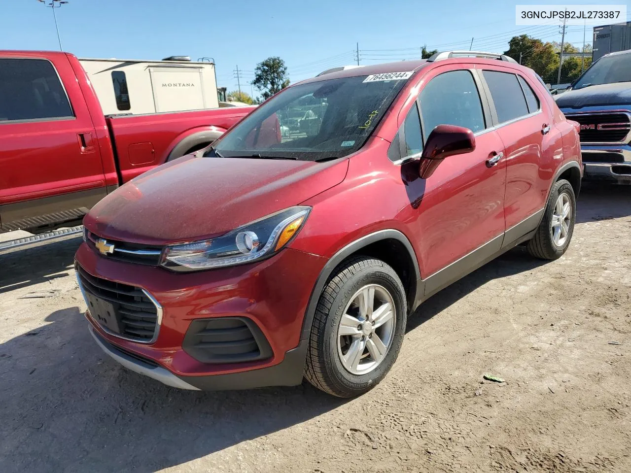 2018 Chevrolet Trax 1Lt VIN: 3GNCJPSB2JL273387 Lot: 76456244