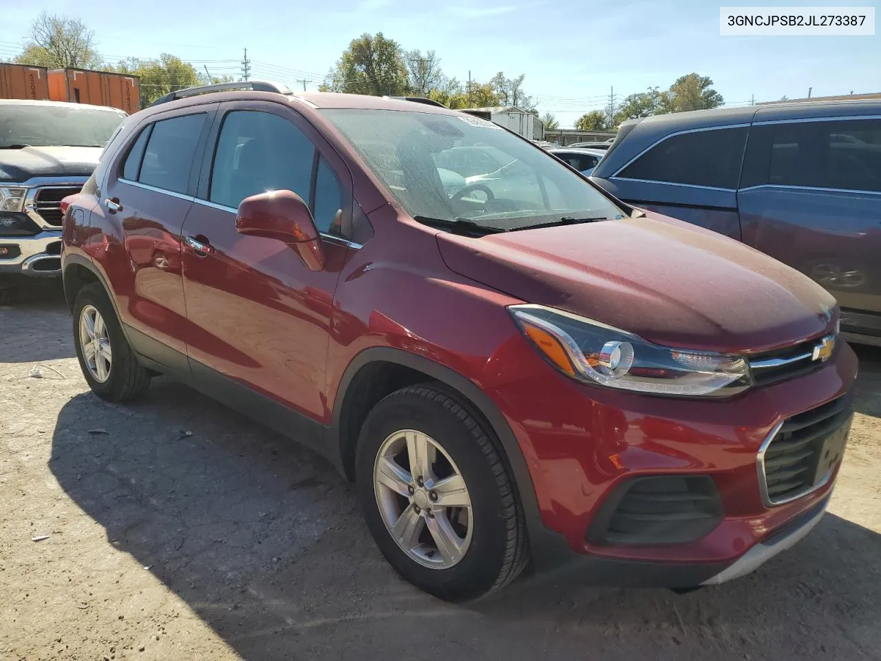 2018 Chevrolet Trax 1Lt VIN: 3GNCJPSB2JL273387 Lot: 76456244