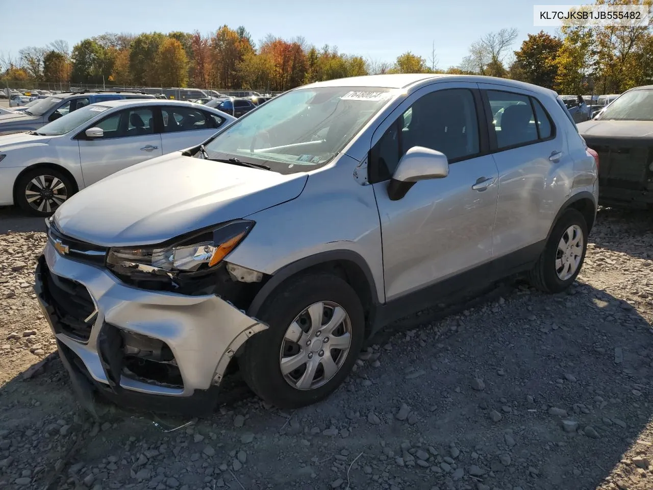 2018 Chevrolet Trax Ls VIN: KL7CJKSB1JB555482 Lot: 76480084