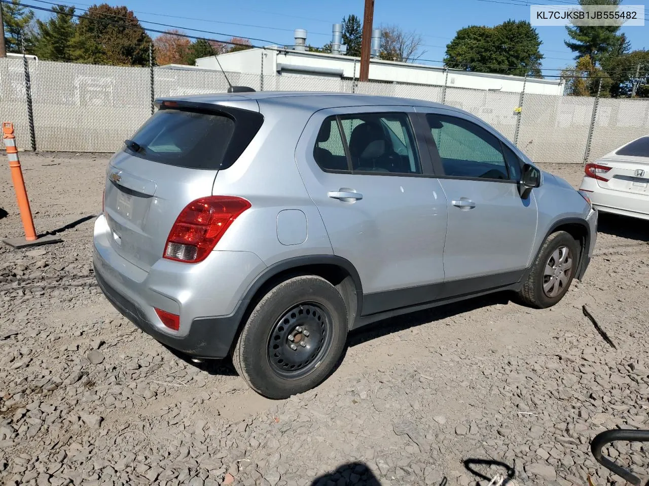 2018 Chevrolet Trax Ls VIN: KL7CJKSB1JB555482 Lot: 76480084