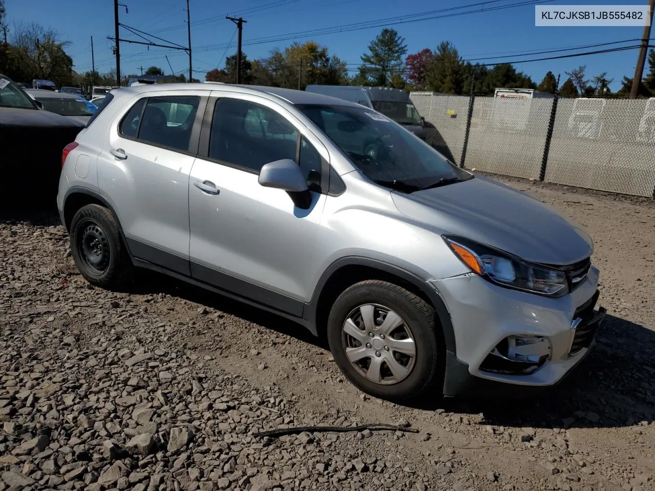 2018 Chevrolet Trax Ls VIN: KL7CJKSB1JB555482 Lot: 76480084