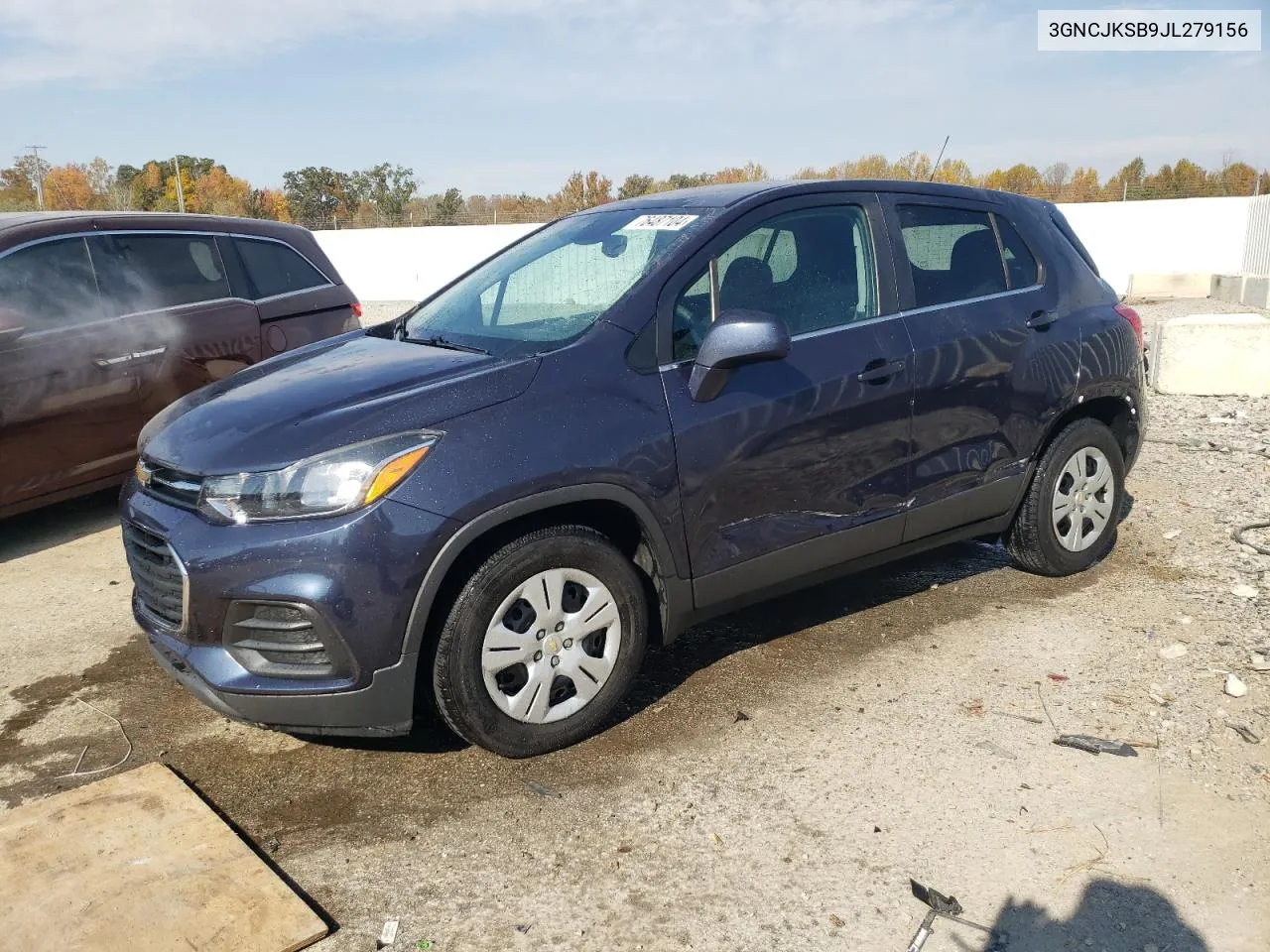 2018 Chevrolet Trax Ls VIN: 3GNCJKSB9JL279156 Lot: 76487104