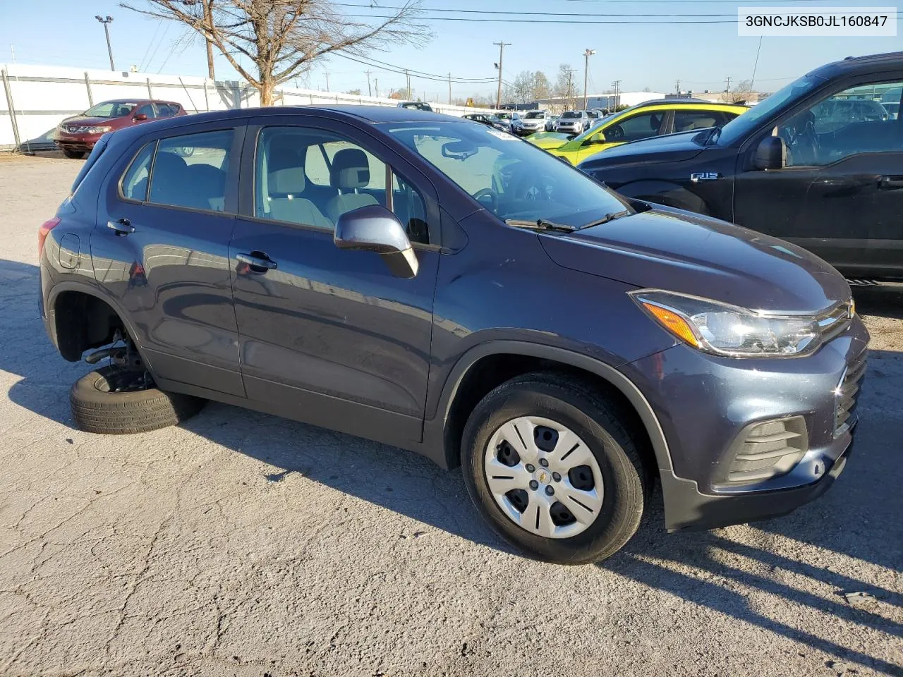 2018 Chevrolet Trax Ls VIN: 3GNCJKSB0JL160847 Lot: 76932344